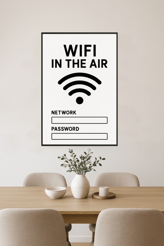 Tablica Informacyjna o Wi - Fi - CasaNookDecor
