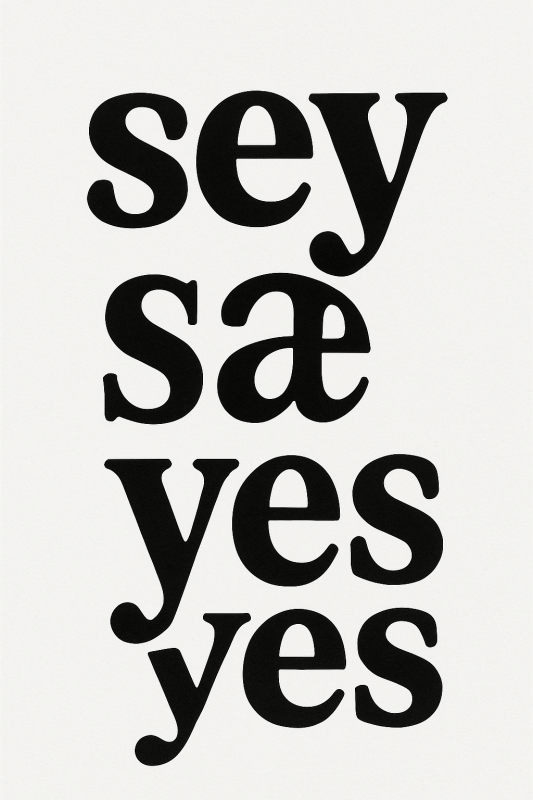 Tak, Plakat Sztuki Typograficznej - CasaNookDecor