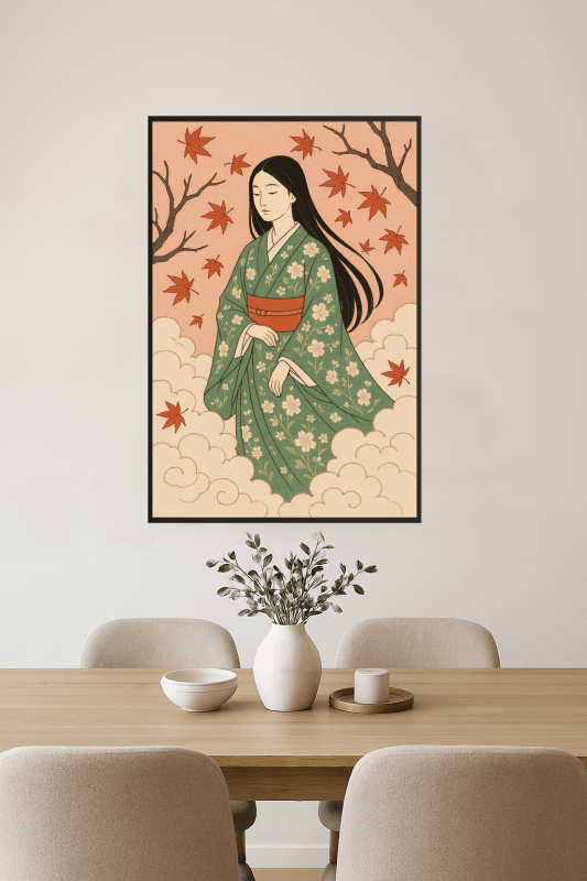Tradycyjny Wydruk Sztuki Kimona - CasaNookDecor