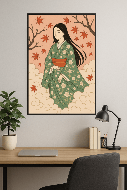 Tradycyjny Wydruk Sztuki Kimona - CasaNookDecor