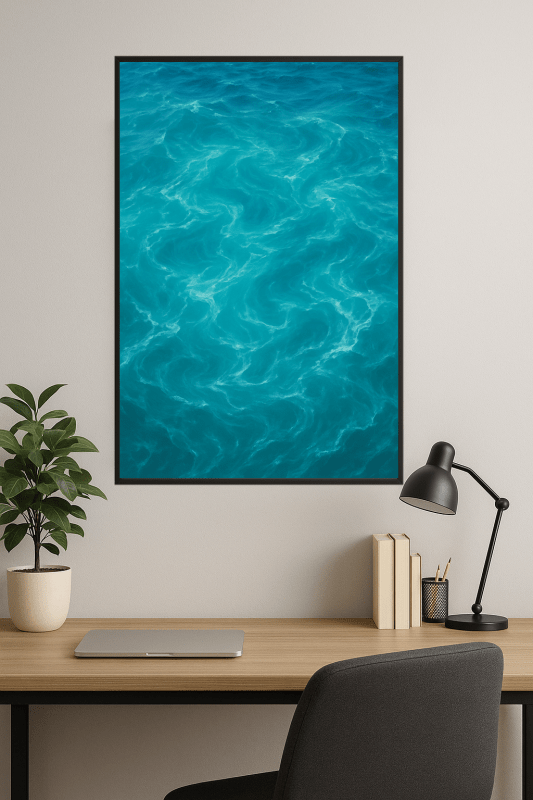 Turkusowy Ocean - Grafika Artystyczna - CasaNookDecor