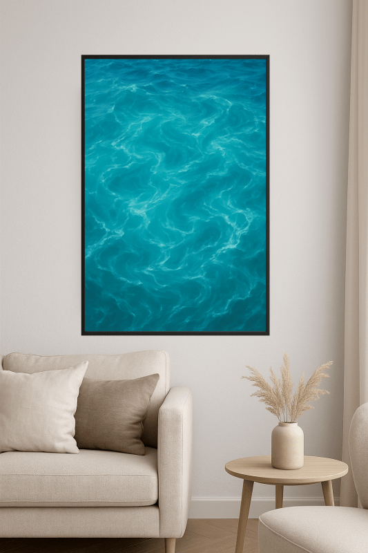 Turkusowy Ocean - Grafika Artystyczna - CasaNookDecor