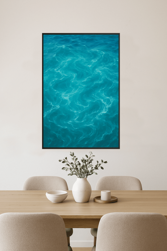 Turkusowy Ocean - Grafika Artystyczna - CasaNookDecor