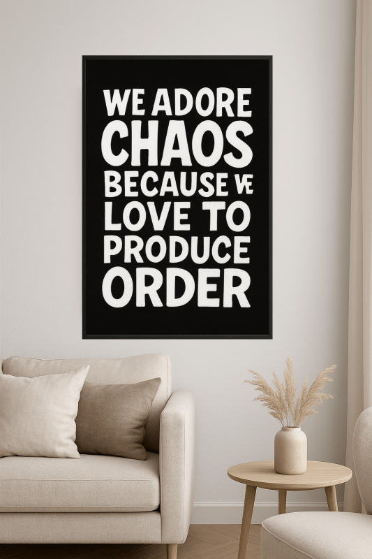 Typografia Druk Chaosu I Porządku - CasaNookDecor