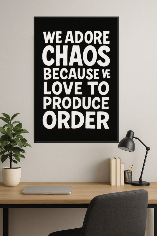 Typografia Druk Chaosu I Porządku - CasaNookDecor