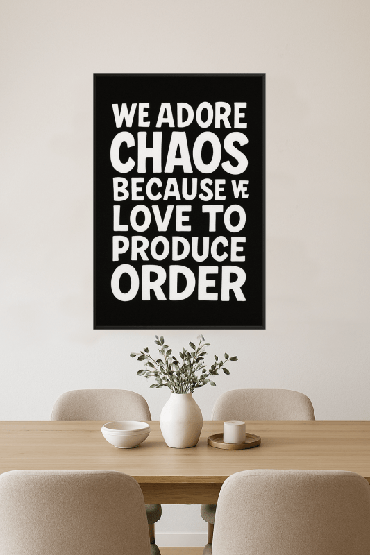 Typografia Druk Chaosu I Porządku - CasaNookDecor