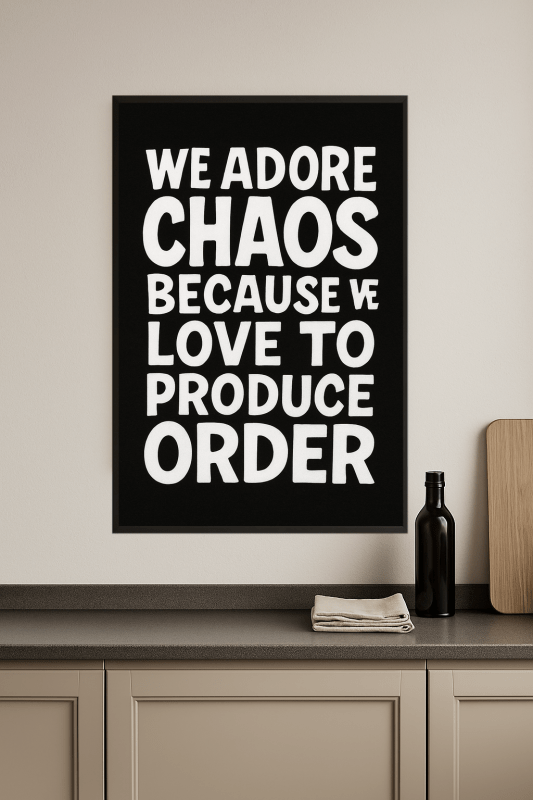 Typografia Druk Chaosu I Porządku - CasaNookDecor