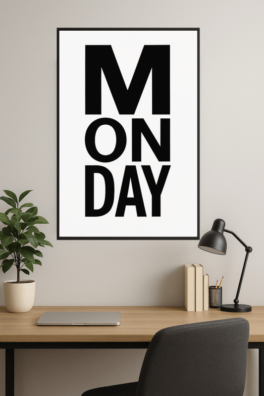 Typografia Sztuka Poniedziałku - CasaNookDecor