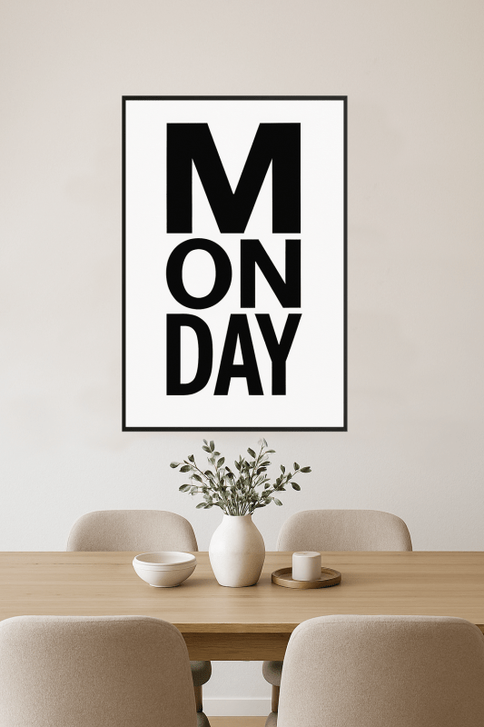 Typografia Sztuka Poniedziałku - CasaNookDecor