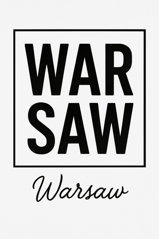 Warszawski Minimalistyczny Plakat Sztuki - CasaNookDecor