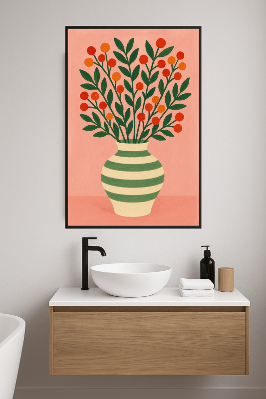 Wibrująca Słojowa Sztuka w Paski - CasaNookDecor
