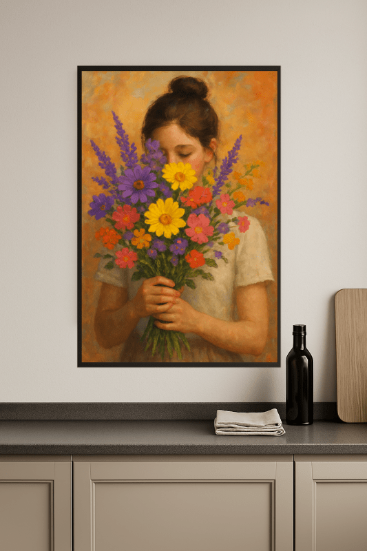 Wibrujący Kwiatowy Bukiet Sztuki - CasaNookDecor