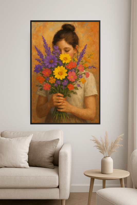 Wibrujący Kwiatowy Bukiet Sztuki - CasaNookDecor
