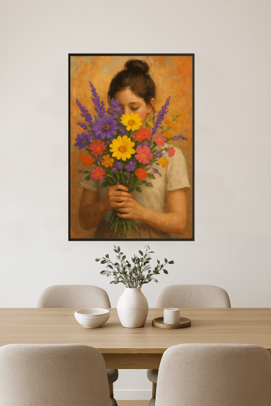 Wibrujący Kwiatowy Bukiet Sztuki - CasaNookDecor