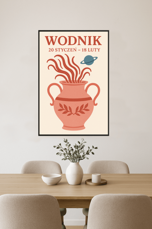Wodnik - Druk Sztuki Zodiaku - CasaNookDecor