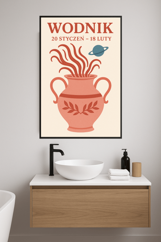 Wodnik - Druk Sztuki Zodiaku - CasaNookDecor