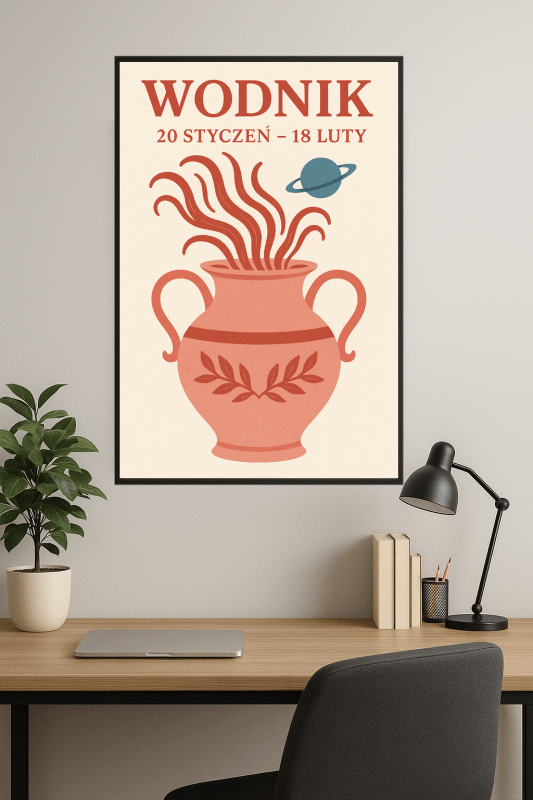Wodnik - Druk Sztuki Zodiaku - CasaNookDecor