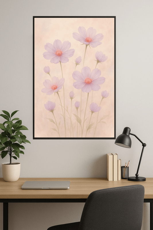 Wydruk Sztuki Kwiatowej Lawendy - CasaNookDecor
