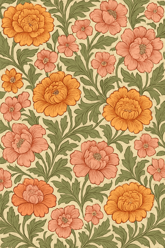Wzór Kwiatowy Williama Morrisa - CasaNookDecor