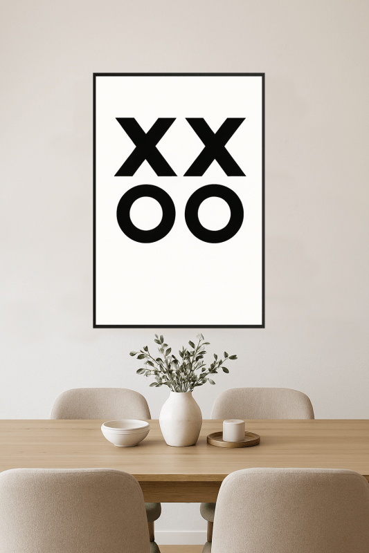 Xoxo Minimalistyczna Sztuka Ścienna - CasaNookDecor