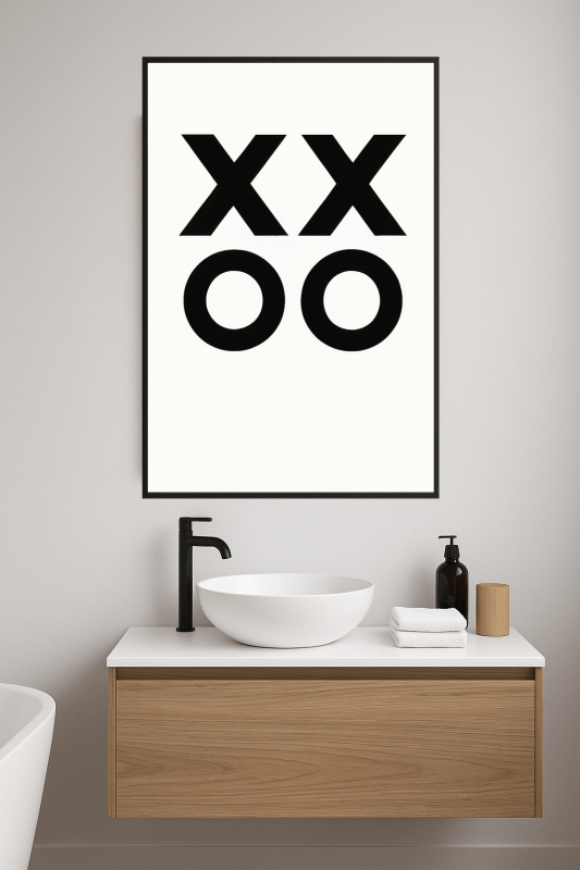 Xoxo Minimalistyczna Sztuka Ścienna - CasaNookDecor