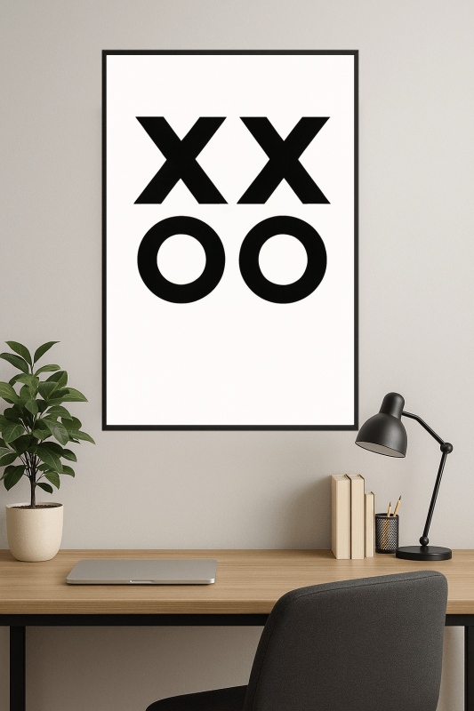 Xoxo Minimalistyczna Sztuka Ścienna - CasaNookDecor