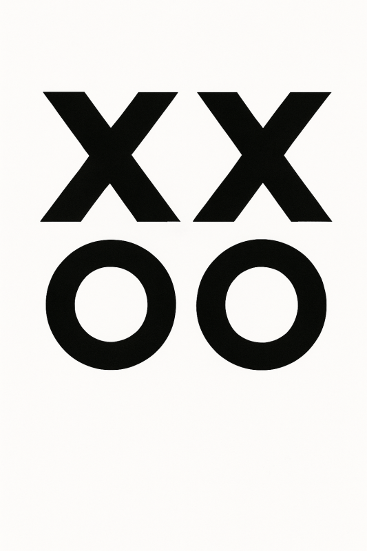 Xoxo Minimalistyczna Sztuka Ścienna - CasaNookDecor