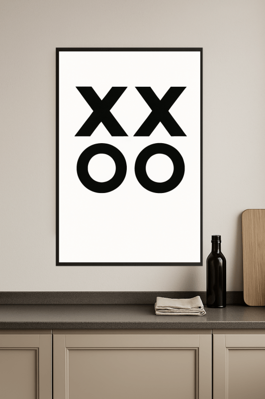 Xoxo Minimalistyczna Sztuka Ścienna - CasaNookDecor