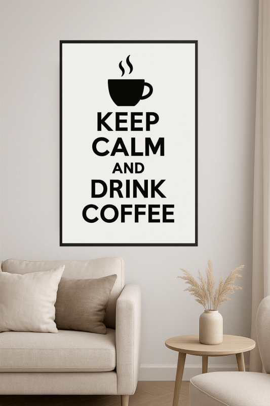 Zachowaj Spokój Plakat Kawowy - CasaNookDecor