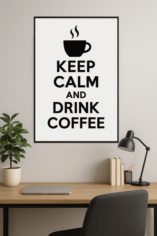 Zachowaj Spokój Plakat Kawowy - CasaNookDecor