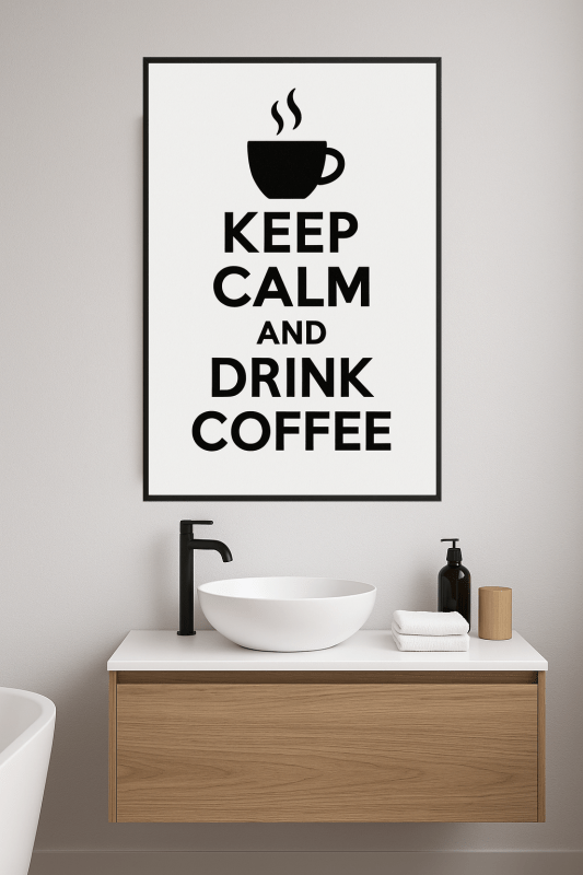 Zachowaj Spokój Plakat Kawowy - CasaNookDecor