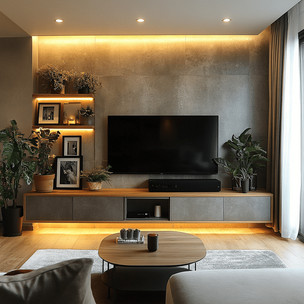 Modne dekoracje ściany z telewizorem – inspiracje i praktyczne porady - CasaNookDecor