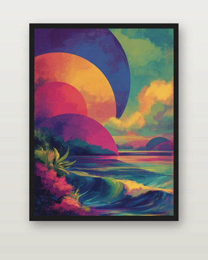 Głębia Teal — Zestaw 3 Plakaty