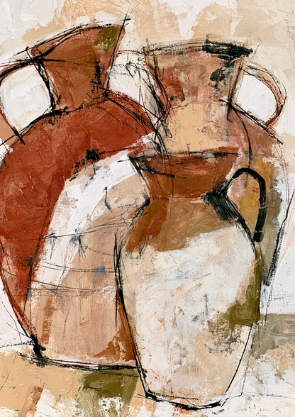 Terracotta Vessels I art print