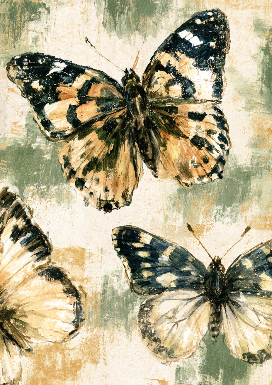 Vintage Butterflies I art print