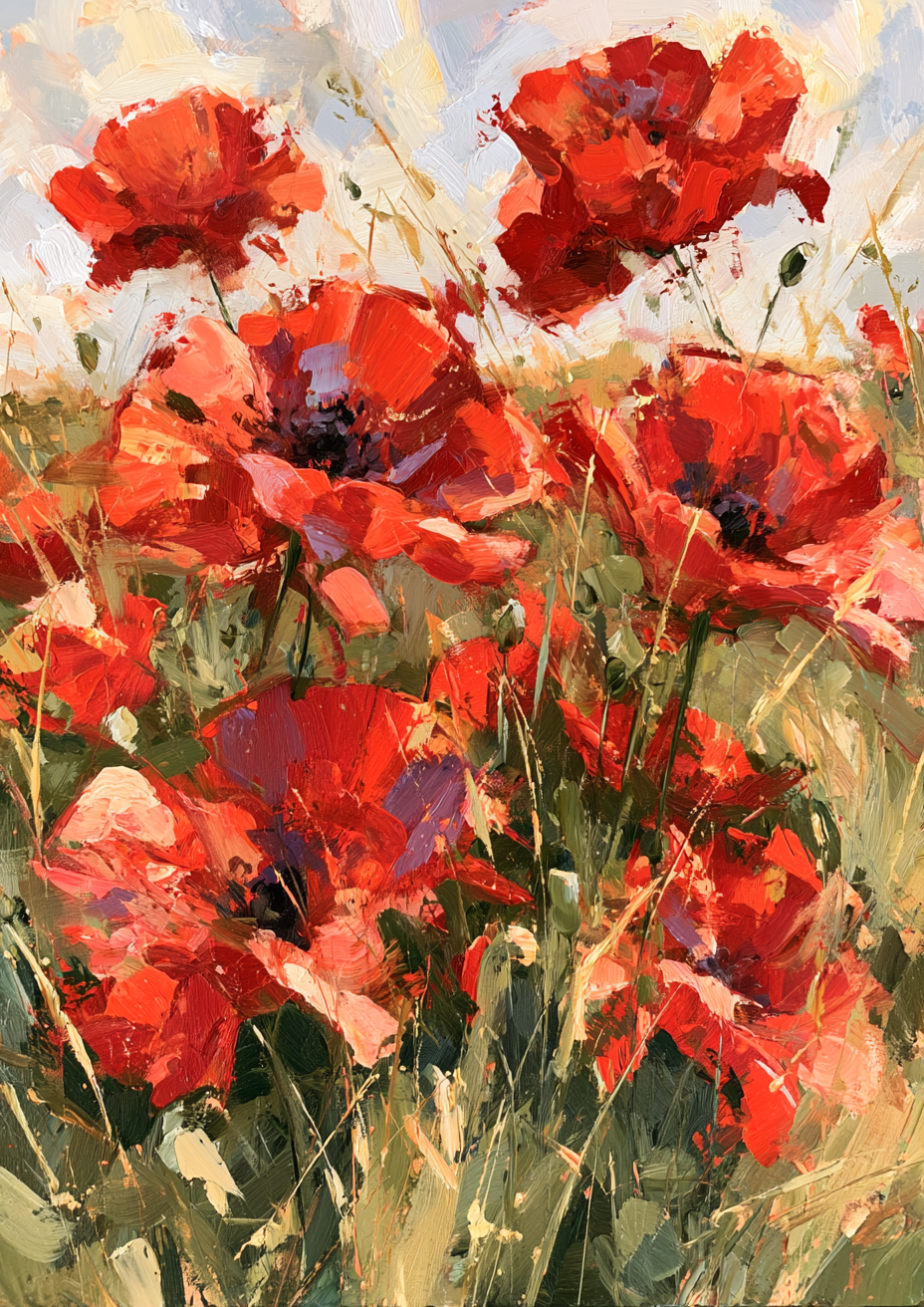 Wild Poppies print one – plakat na ścianę