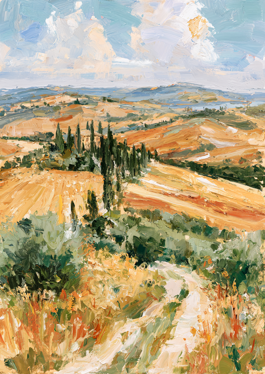 Tuscan Cypress print one