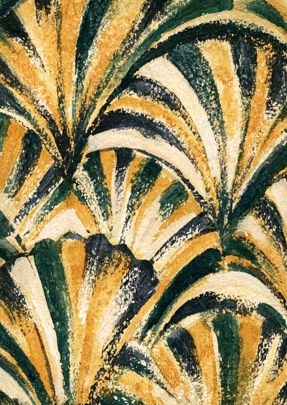 Art Deco Waves I art print