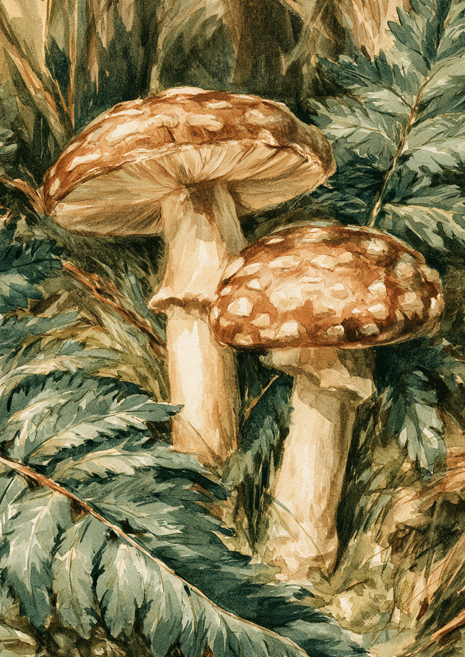 Forest Mushrooms II art print