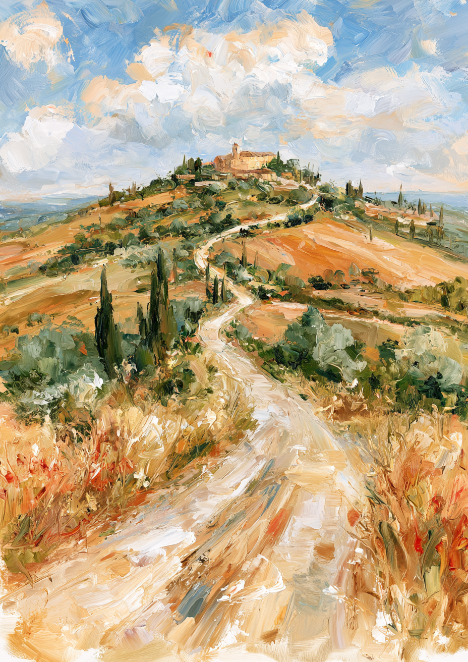 Tuscan Cypress II art print – plakat na ścianę