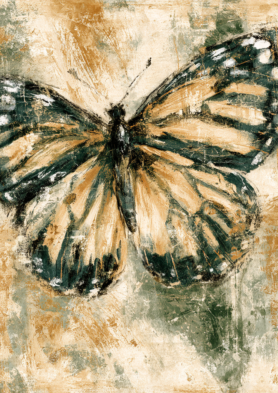 Vintage Butterflies print two