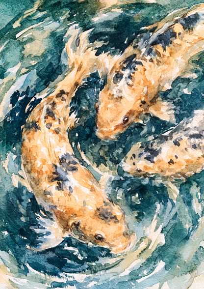 Koi Pond print three