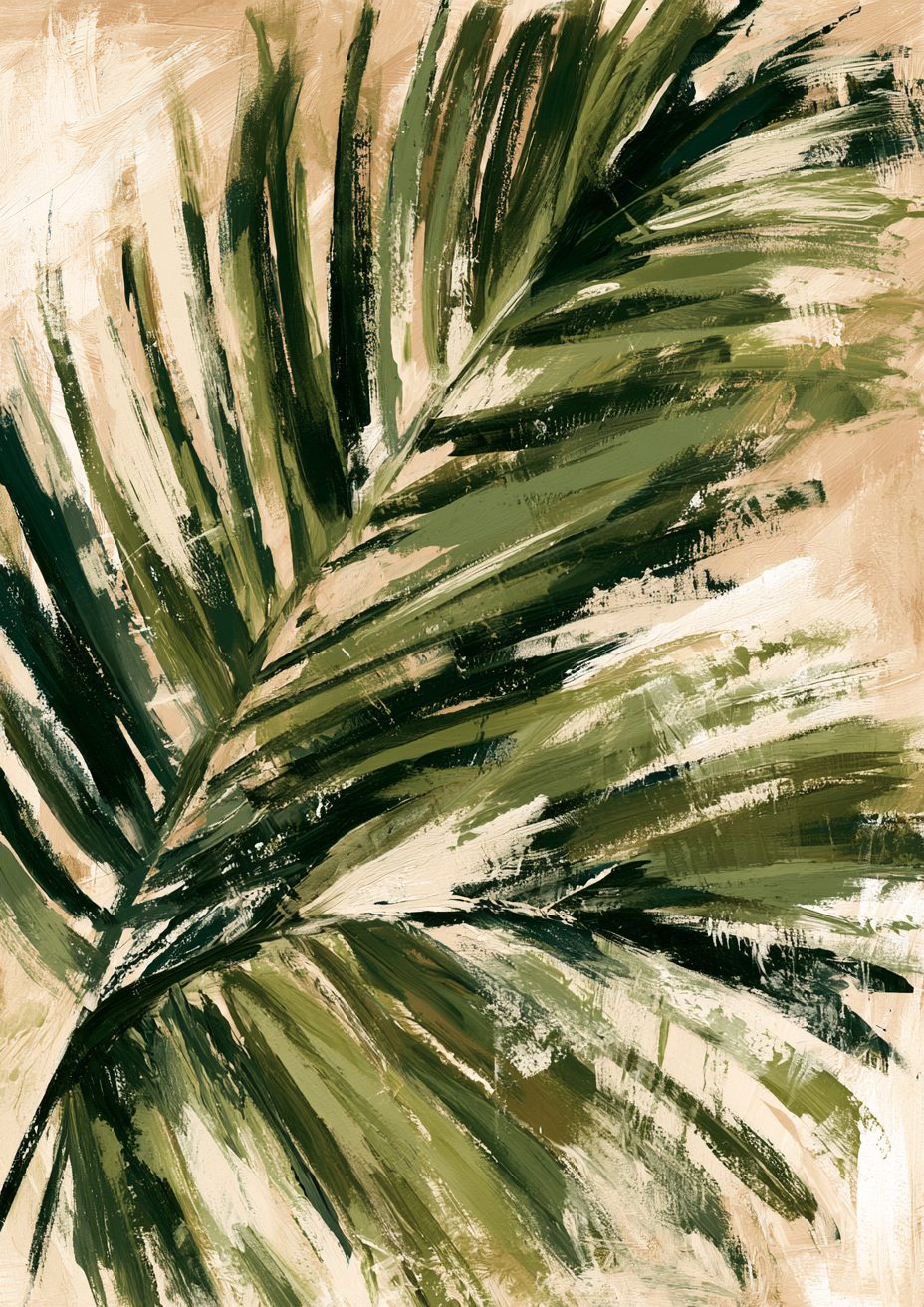 Palm Leaf print three – plakat na ścianę