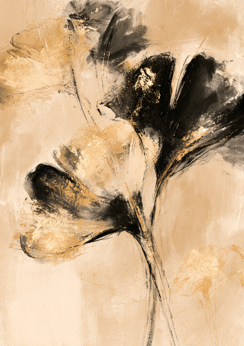 Golden Ginkgo III art print – plakat na ścianę