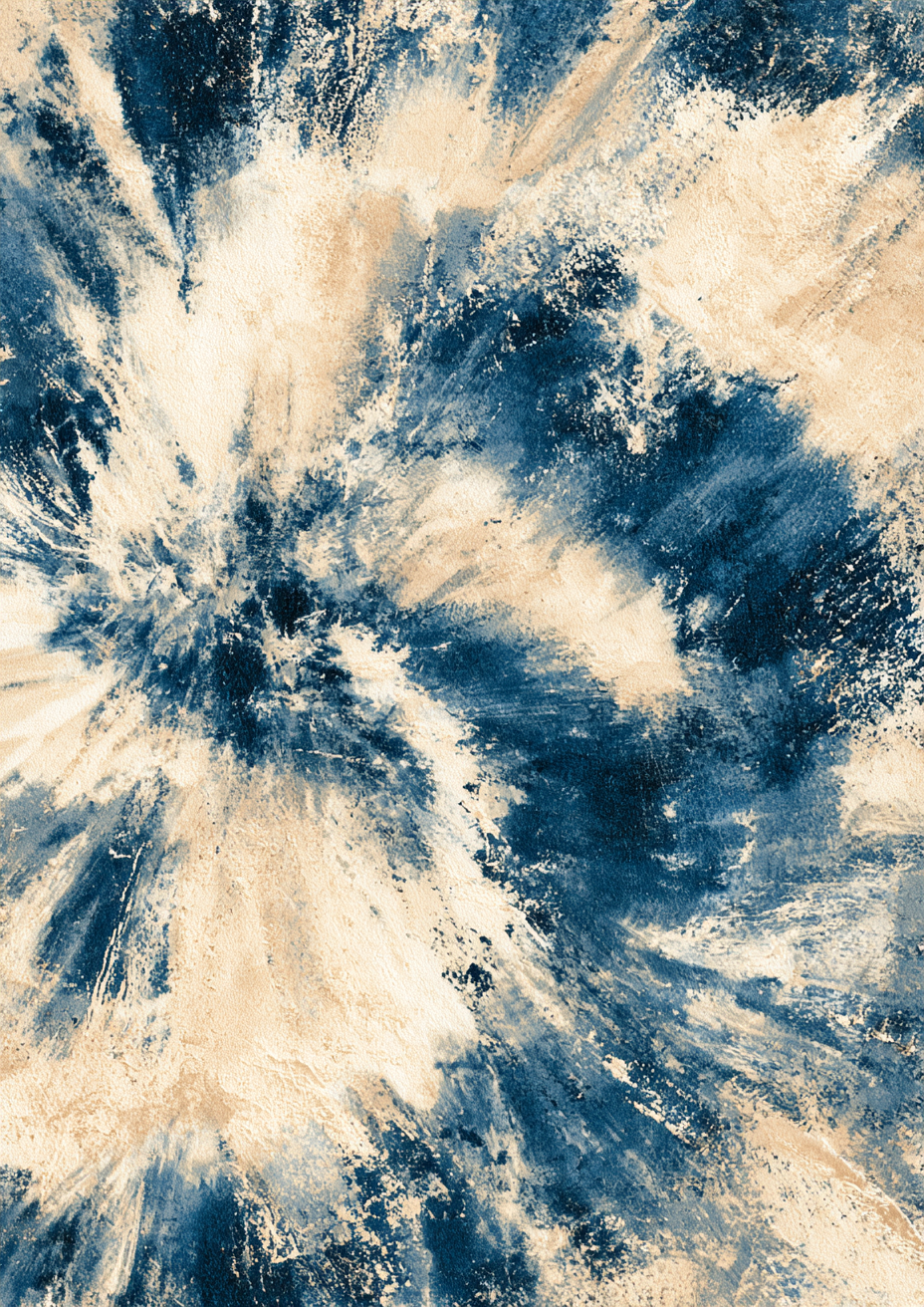 Indigo Batik print three – plakat na ścianę