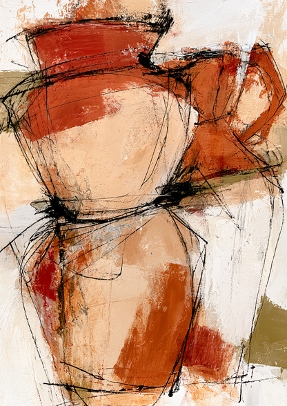 Terracotta Vessels print three