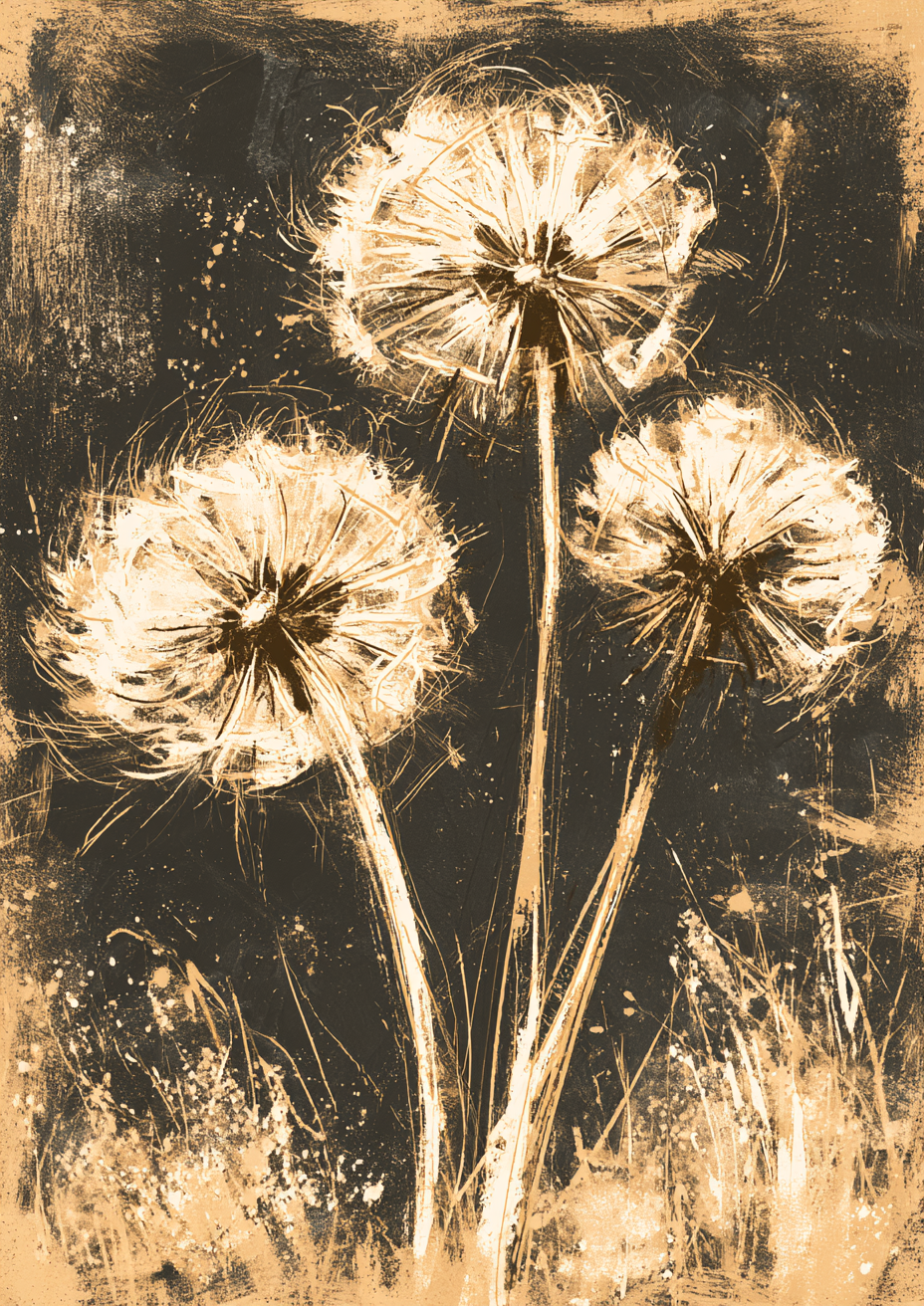 Golden Dandelions III art print