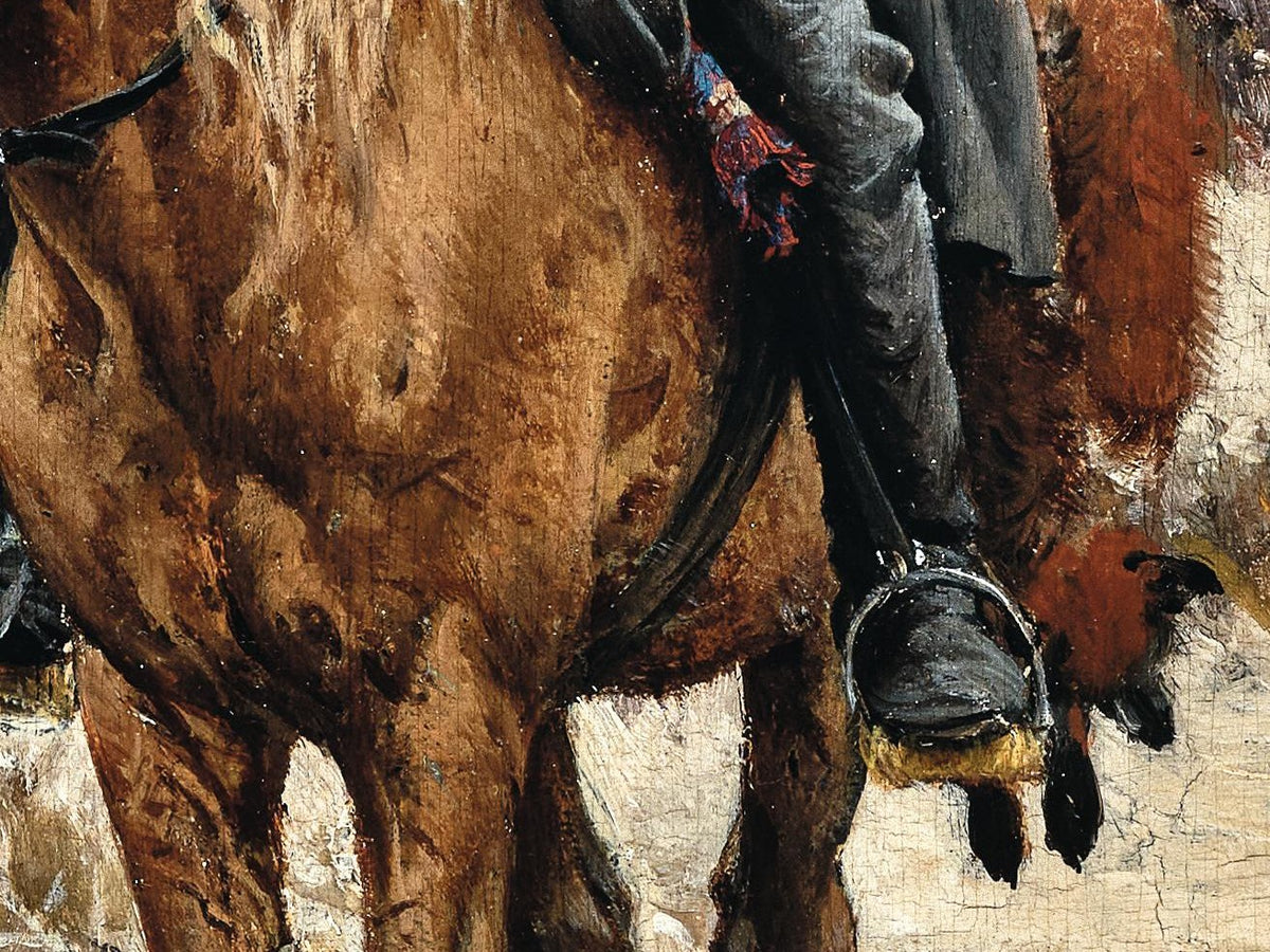 Obrazy myśliwskie: Zima i polowanie: zbliżenie szczegółów