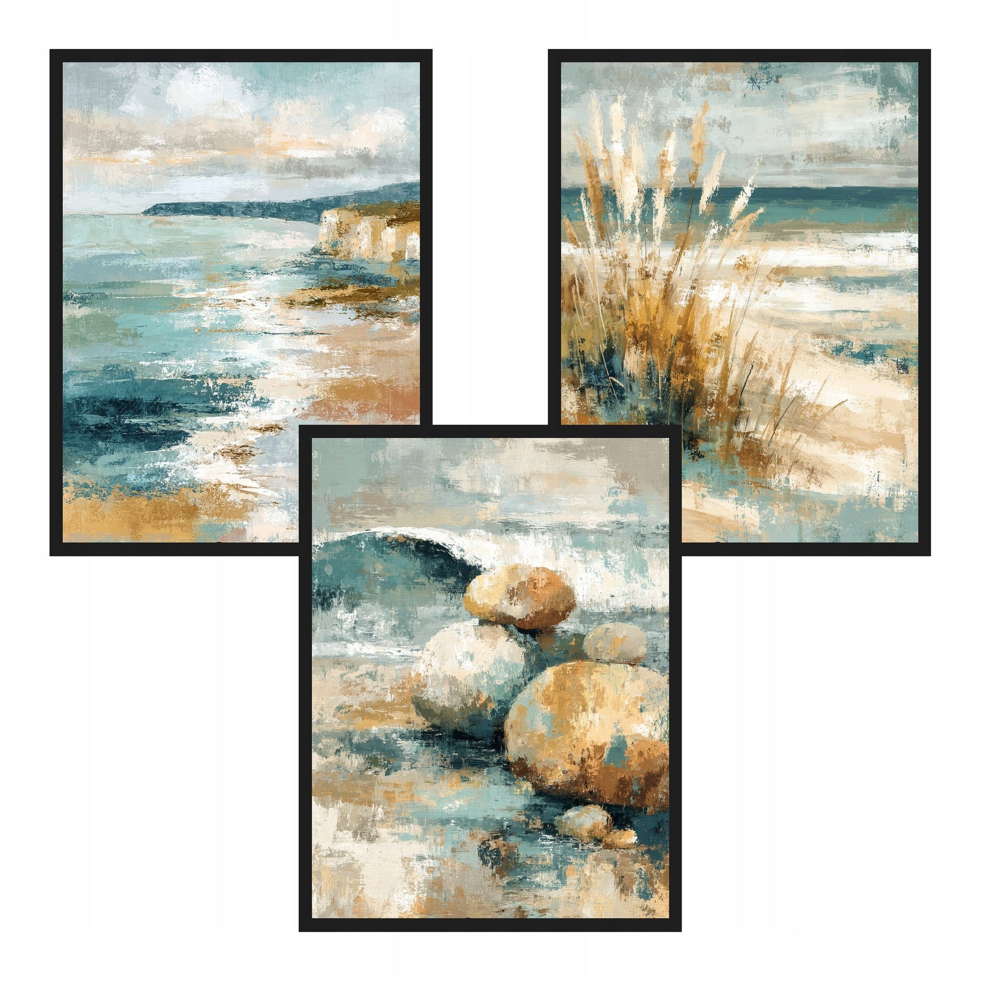 Soft Coastal Ii — Zestaw 3 Plakaty