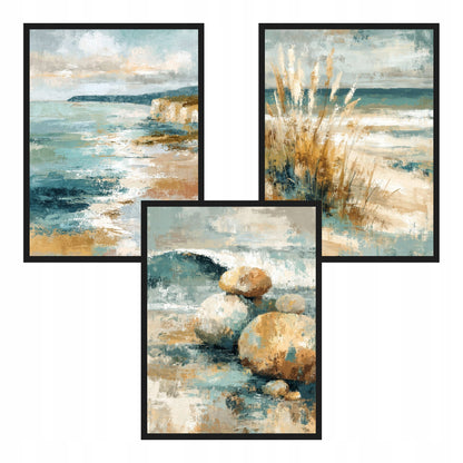 Soft Coastal Ii — Zestaw 3 Plakaty